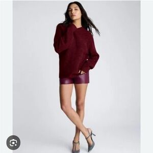 Kenneth Cole Mock neckBurgundy Women's Sweater SZ Small